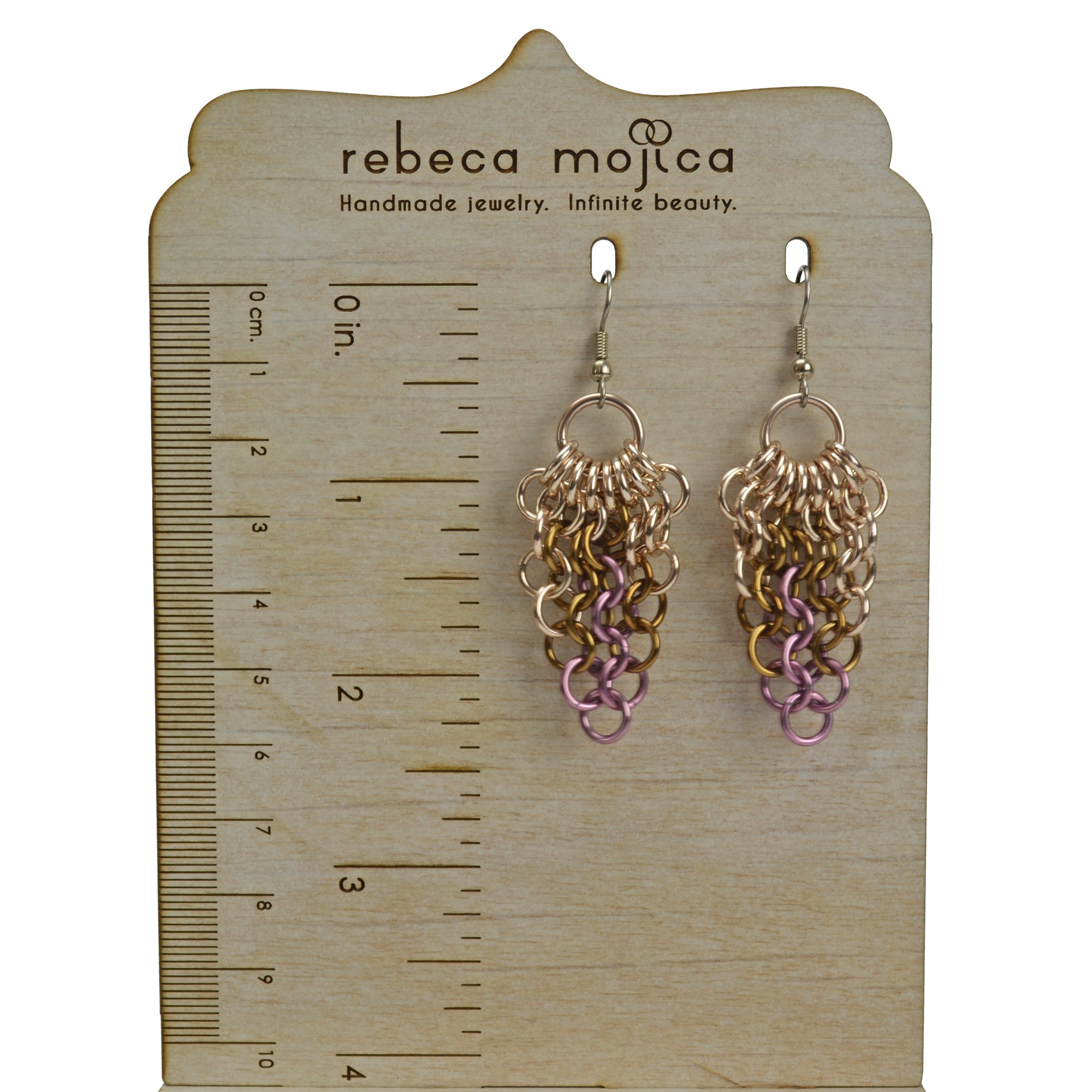 Cluster Earrings - Vintage Rose