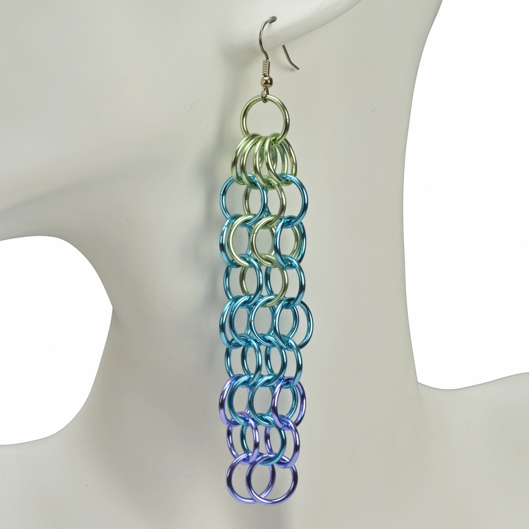 Long Mesh Earrings - Cosmic Unicorn
