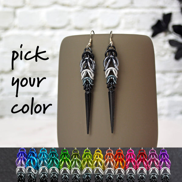 Black Spike Ombre Earrings