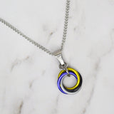 Nonbinary Pride - Small Swirl Pendant