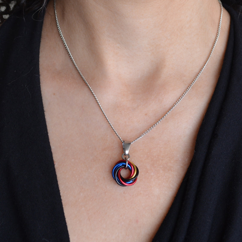 Polyamorous Pride - Small Swirl Pendant