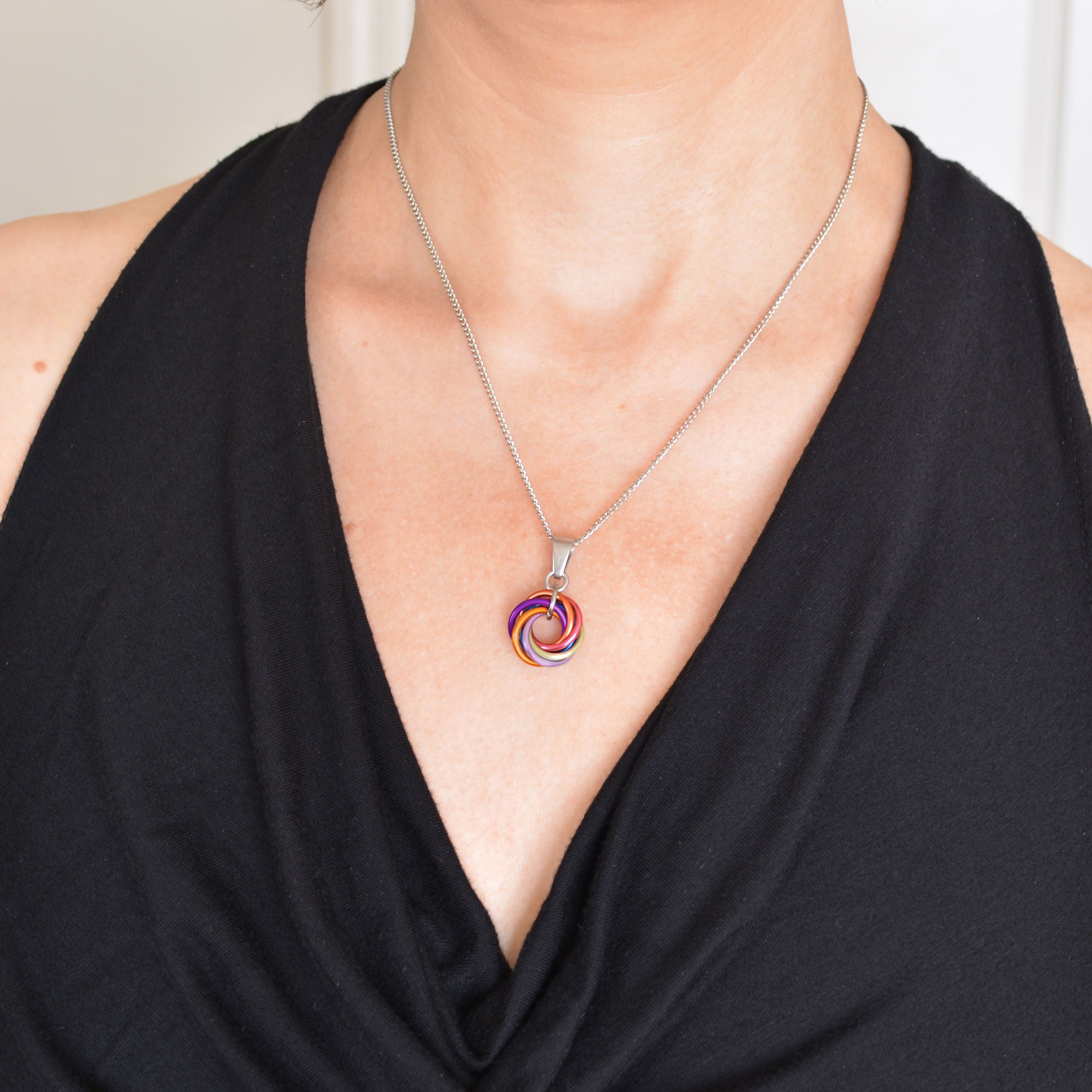Xenogender Pride - Small Swirl Pendant