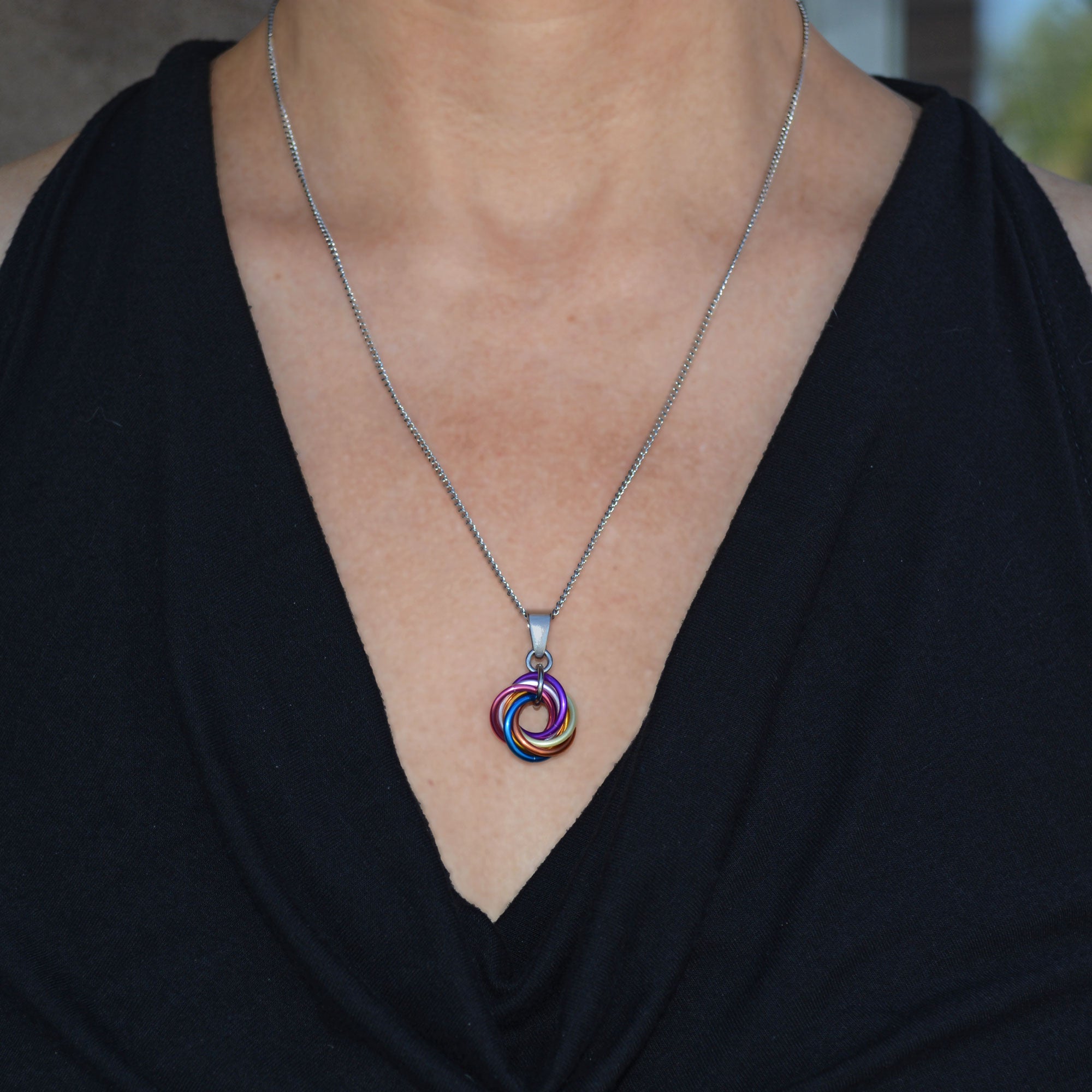 Xenogender Pride - Small Swirl Pendant