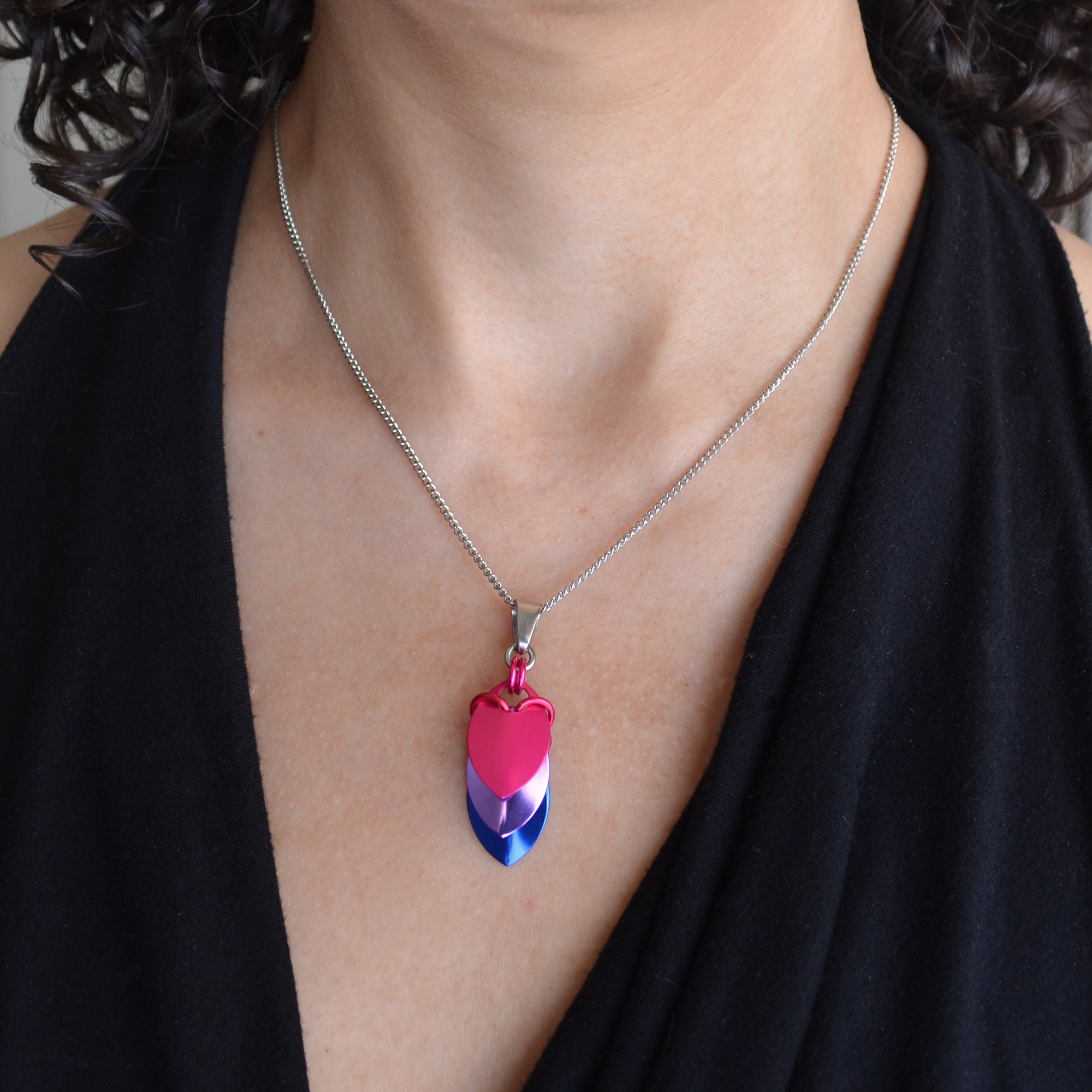 Bisexual Pride - Chevron Short Pendant