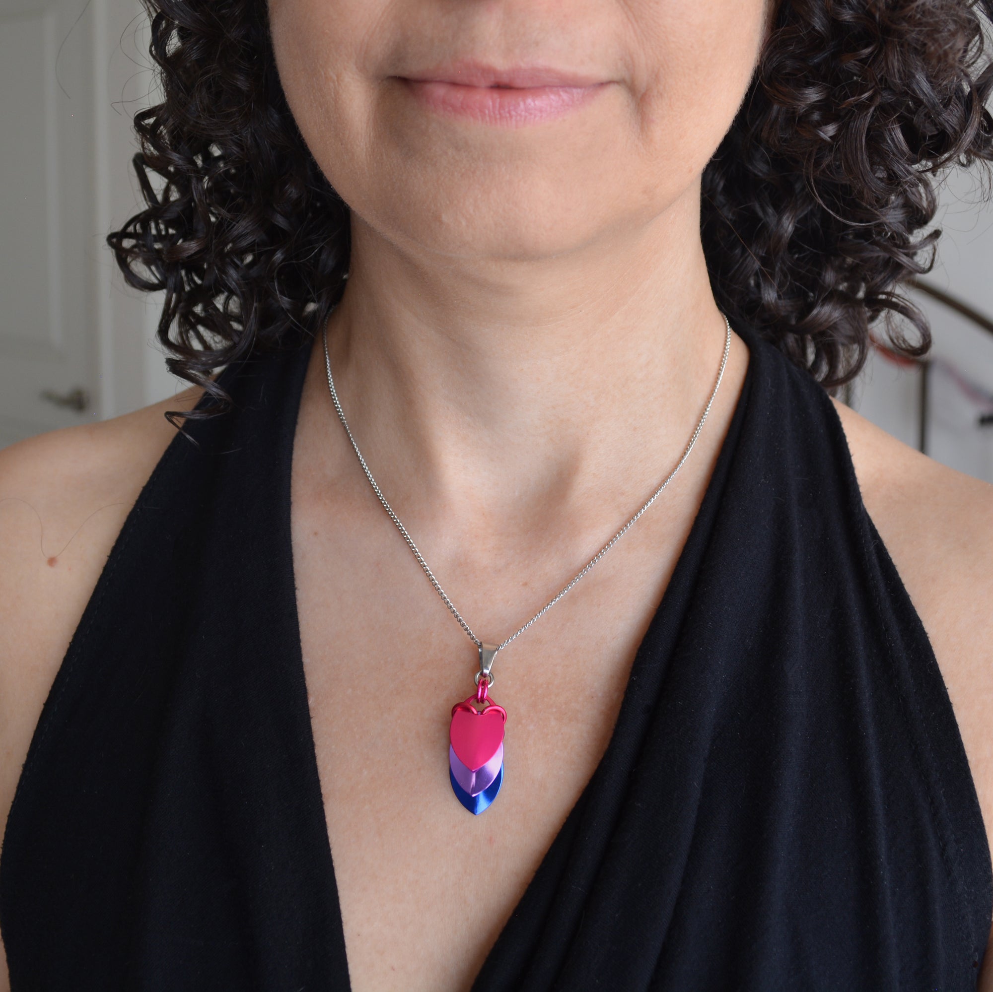 Bisexual Pride - Chevron Short Pendant