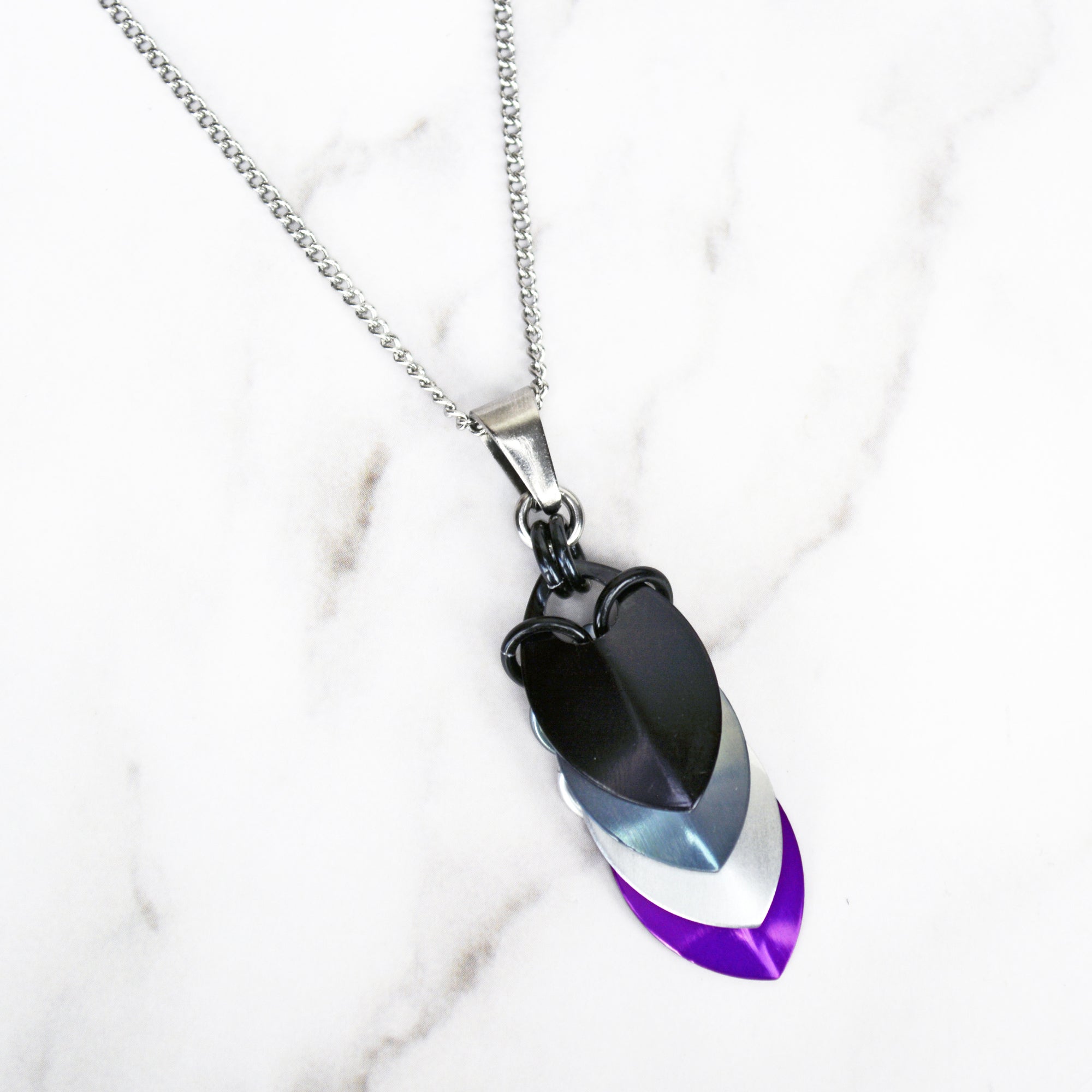 Asexual Pride - Chevron Pendant (Medium)