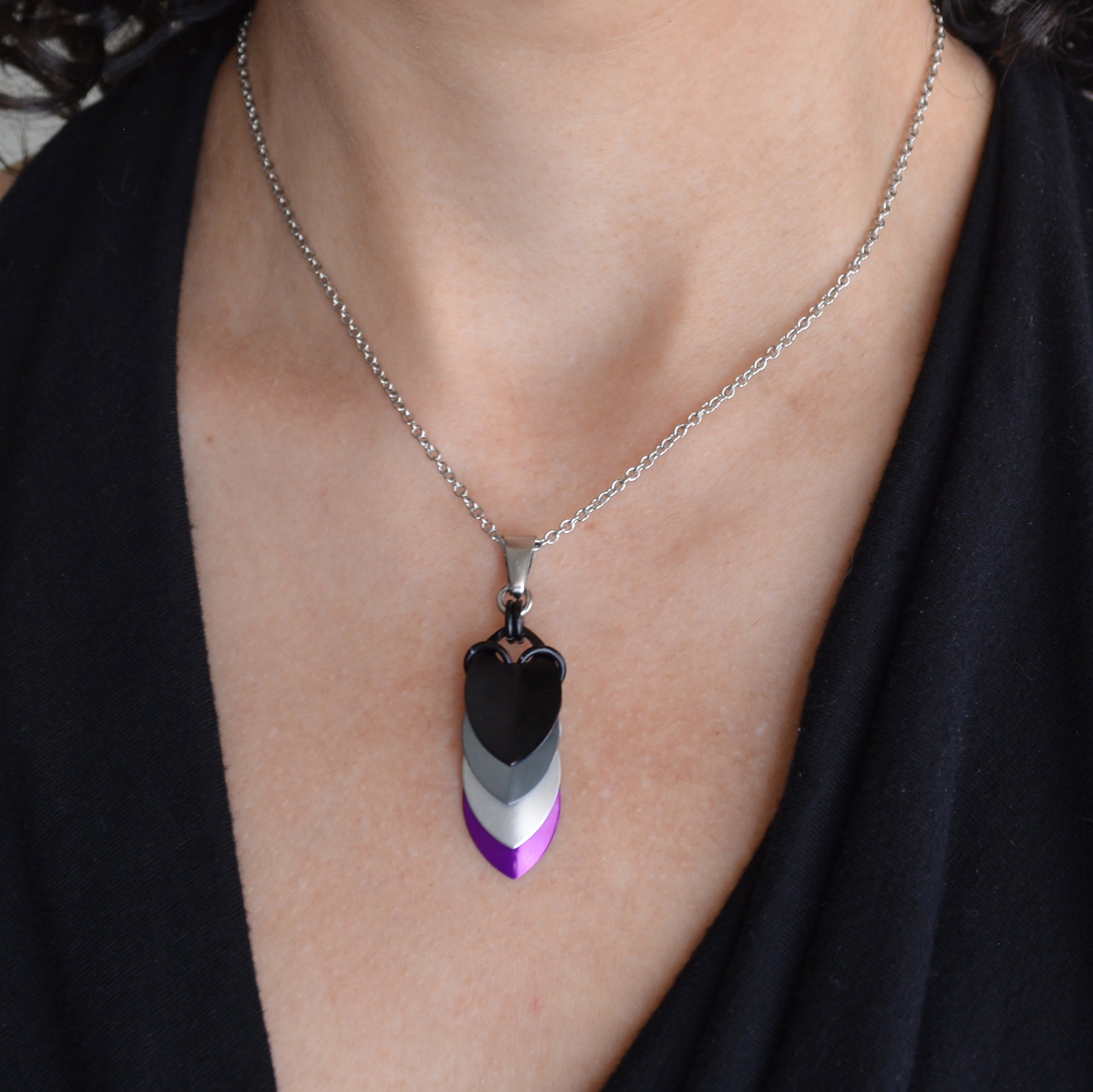 Asexual Pride - Chevron Pendant (Medium)