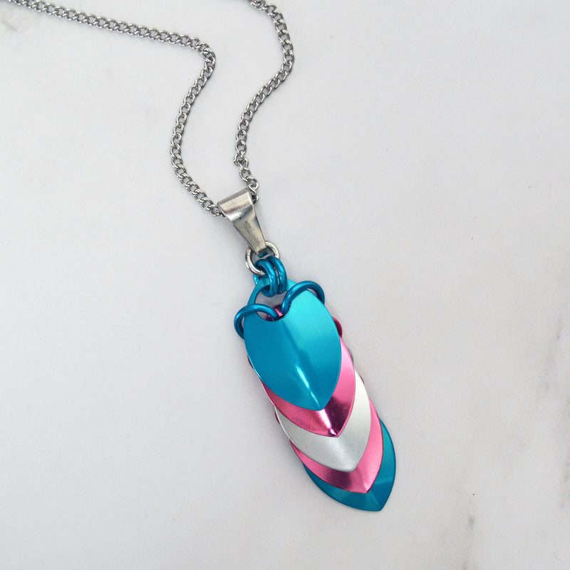 Transgender Pride - Chevron Pendant (Medium)