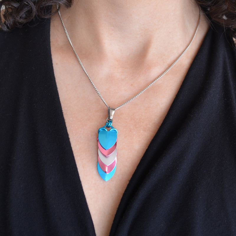 Transgender Pride - Chevron Pendant (Medium)