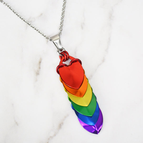 Rainbow Pride - Chevron Pendant (Long)