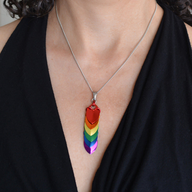 Rainbow Pride - Chevron Pendant (Long)