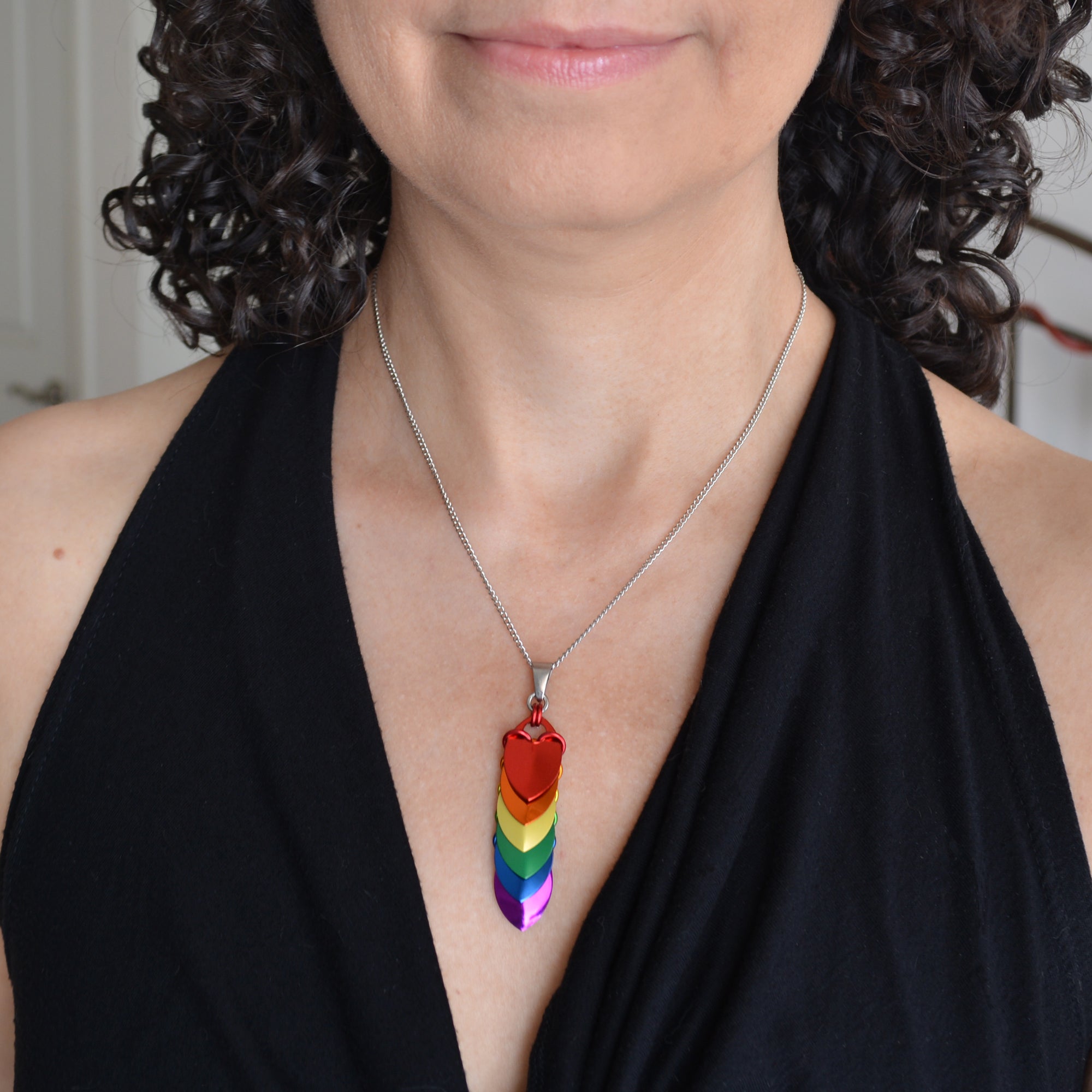 Rainbow Pride - Chevron Pendant (Long)