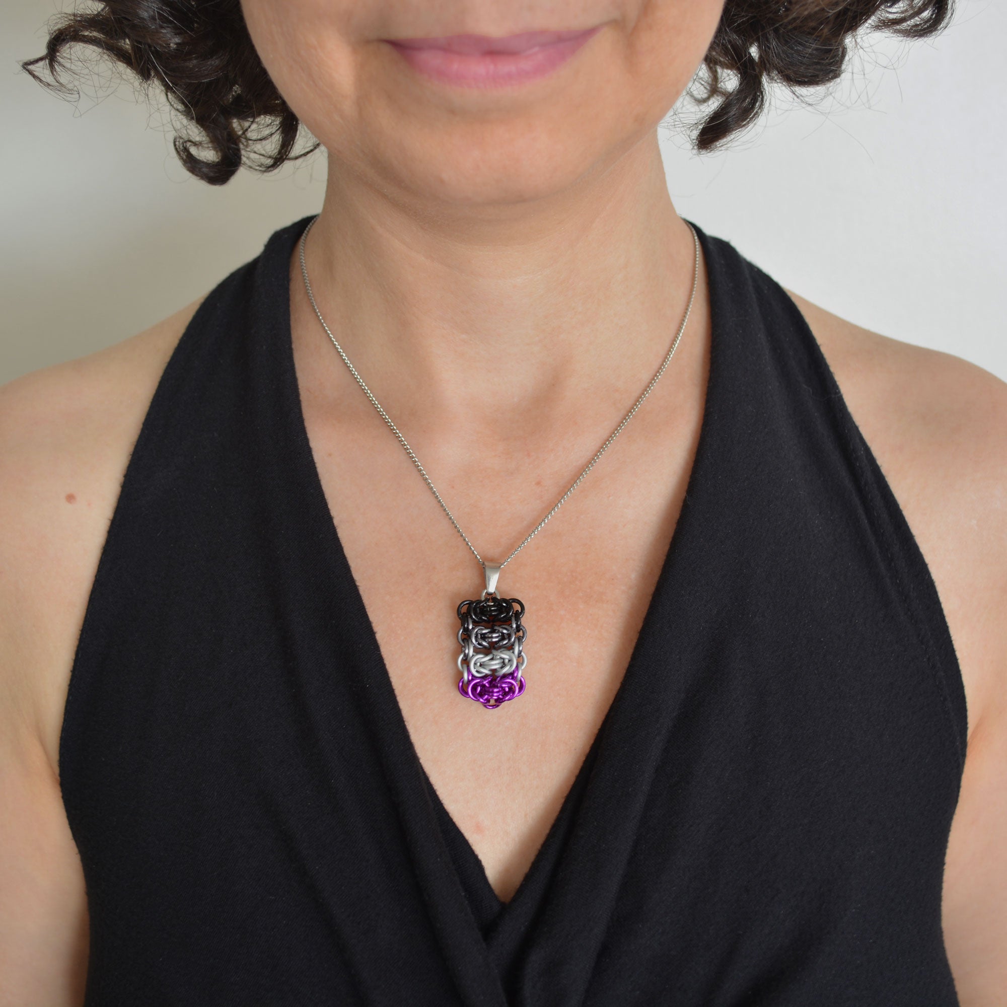 Asexual Pride - Rectangle Pendant