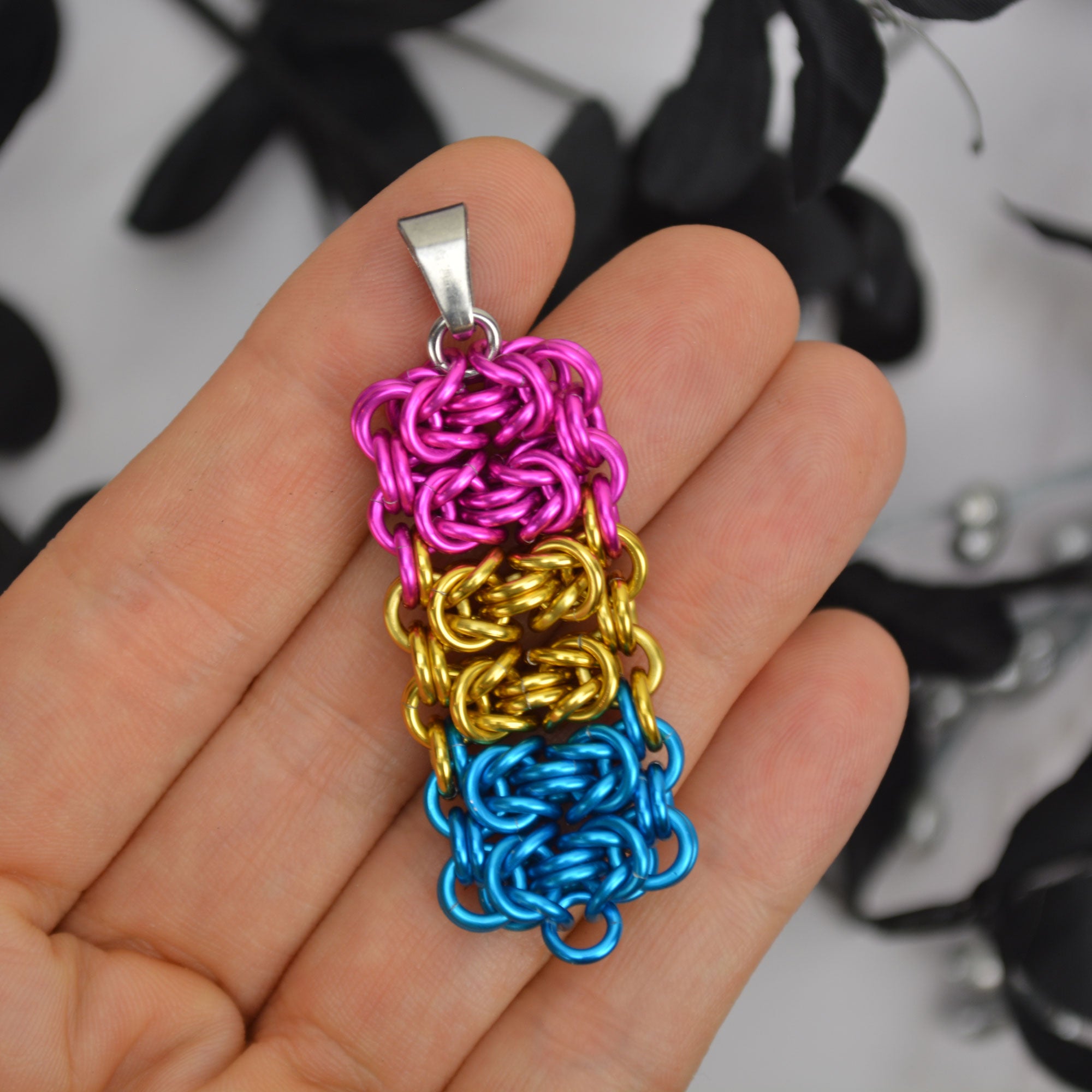 Pansexual Pride - Rectangle Pendant
