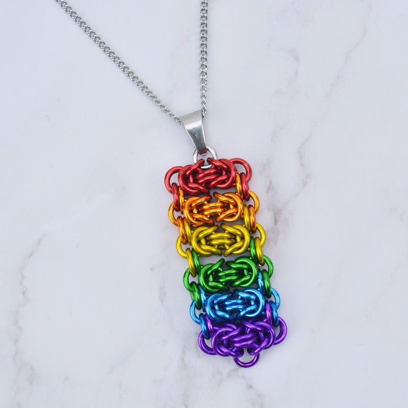 Rainbow Pride - Rectangle Pendant