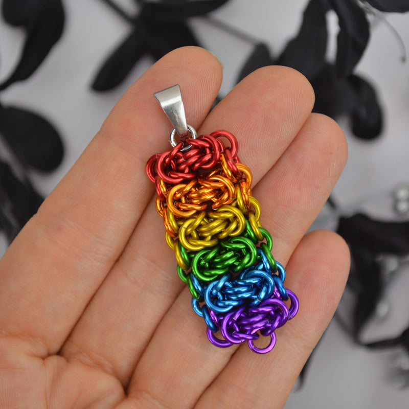 Rainbow Pride - Rectangle Pendant