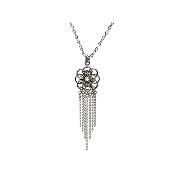 Quantum Rose SMALL Pendant with Fringe