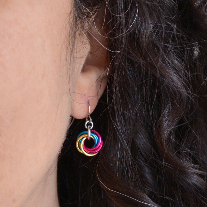 Pansexual Pride - Mini Knot Earring