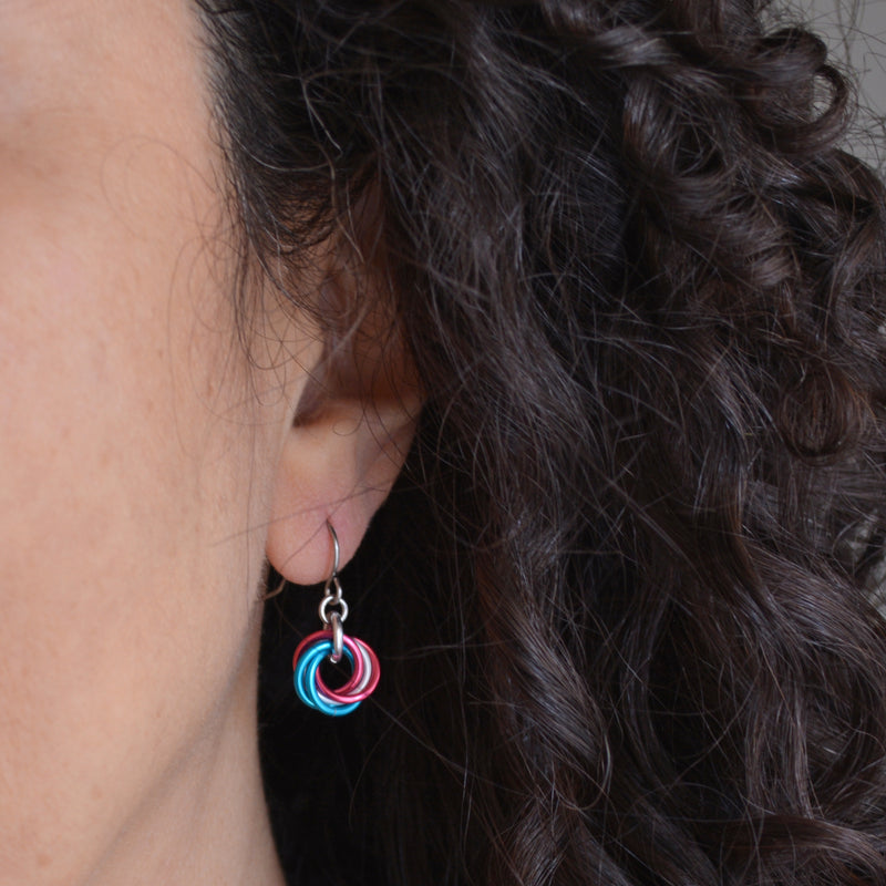 Transgender Pride - Mini Knot Earring