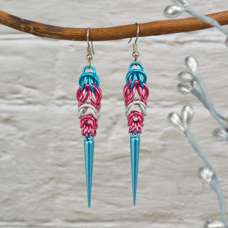 Transgender Pride - Spike Earrings