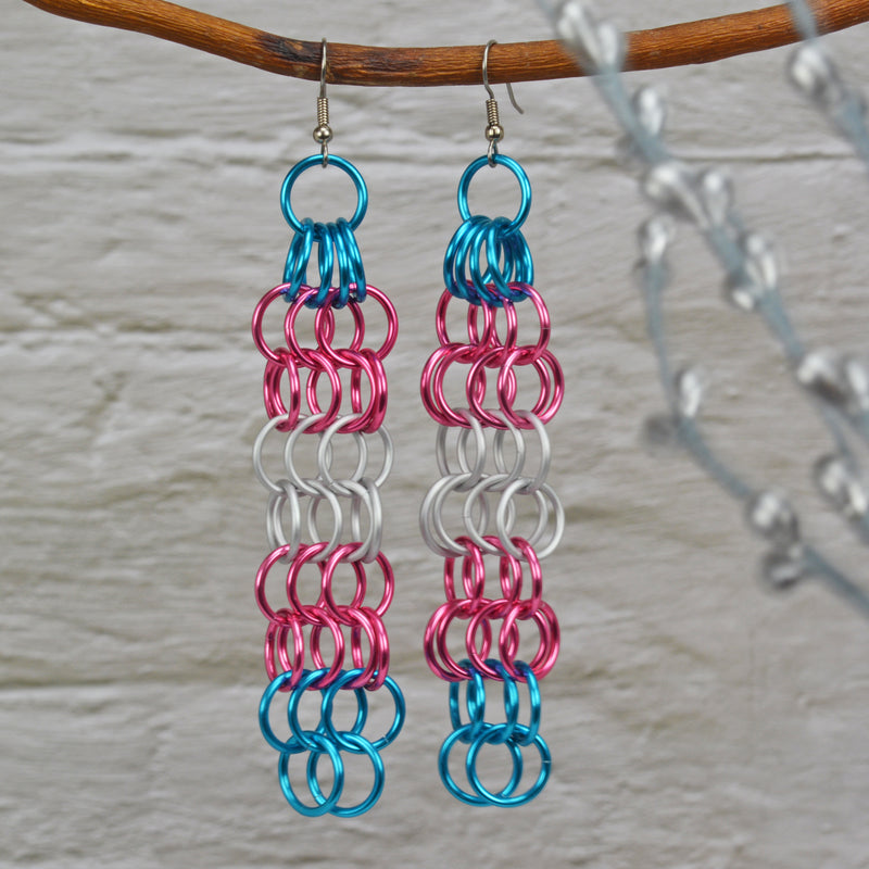 Transgender Pride - Mesh Earrings