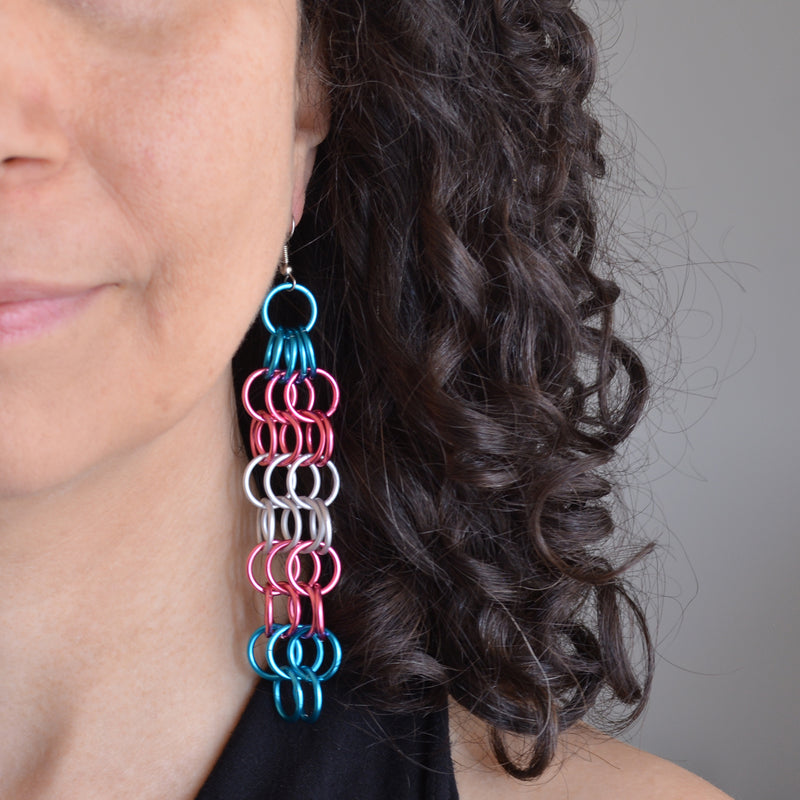 Transgender Pride - Mesh Earrings