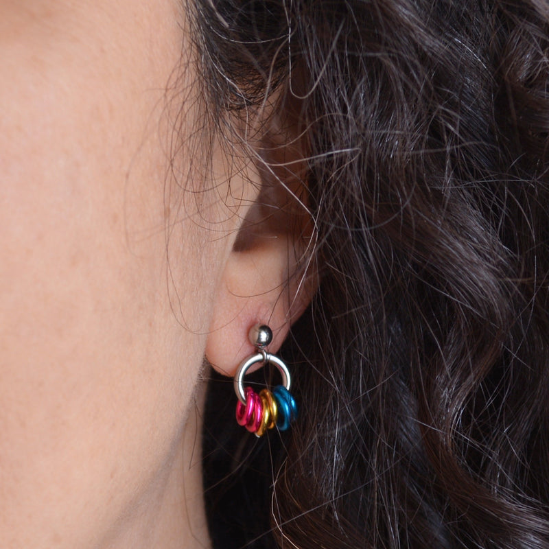 Bisexual Pride - Tiny Flag Earring Studs