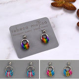 Asexual Pride - Tiny Flag Earring Studs