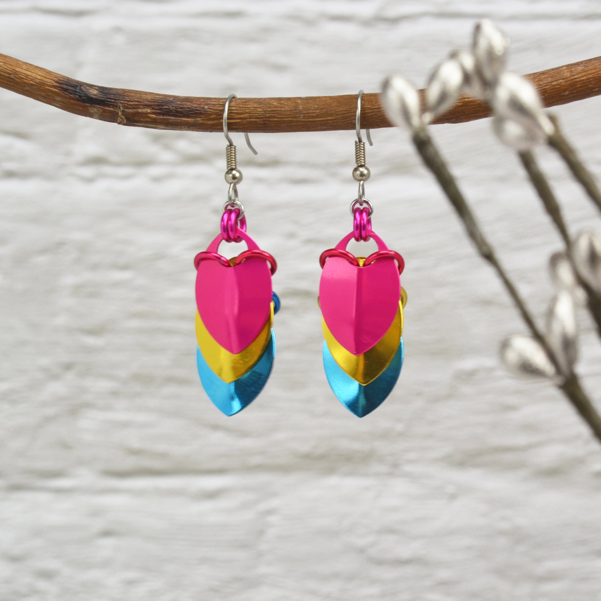 Pansexual Pride - Chevron Earrings
