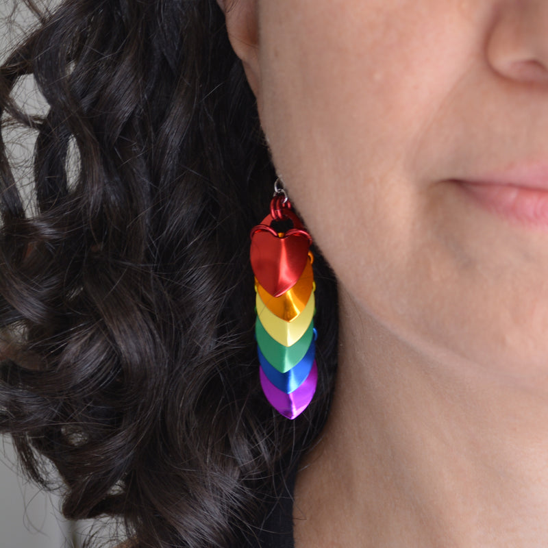 Rainbow Pride - Chevron Earrings