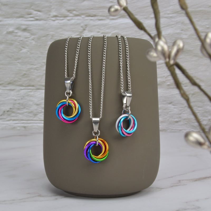 Transgender Pride - Small Swirl Pendant