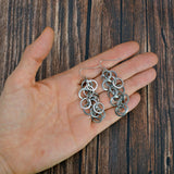 Steel Ruffles Earrings - Large Links