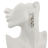 Steel Ruffles Earrings - Large Links