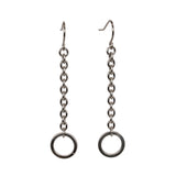 Steel Single Link Earrings - Long