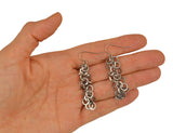 Steel Ruffles Earrings - Small Links