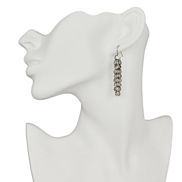 Steel Ruffles Earrings - Small Links