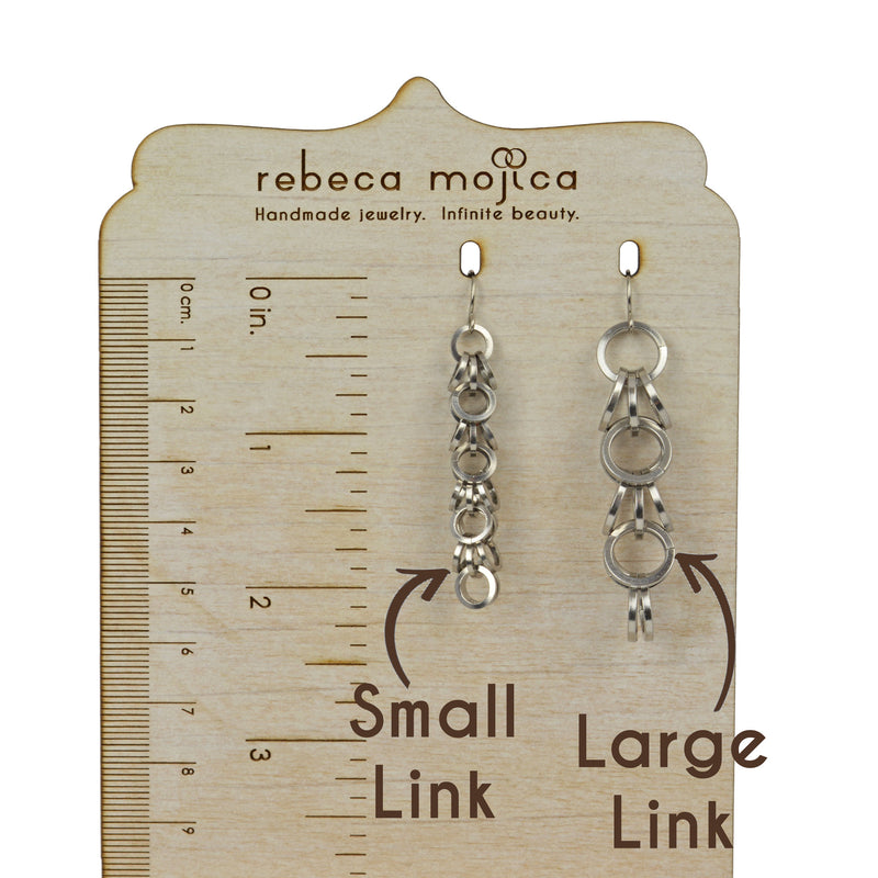 Steel Ruffles Earrings - Large Links