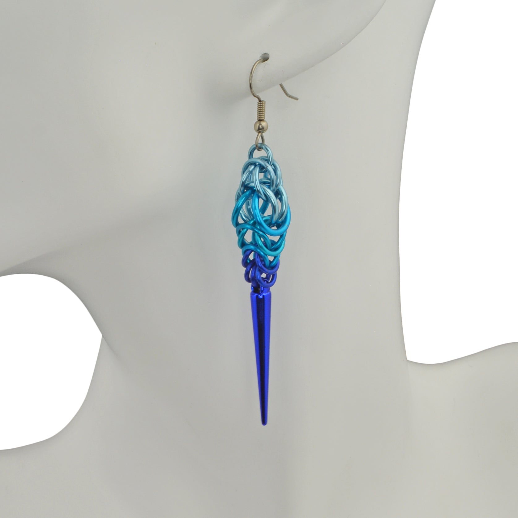 Spike Earrings - Blue Ombre (Chicago Blues Colorway)