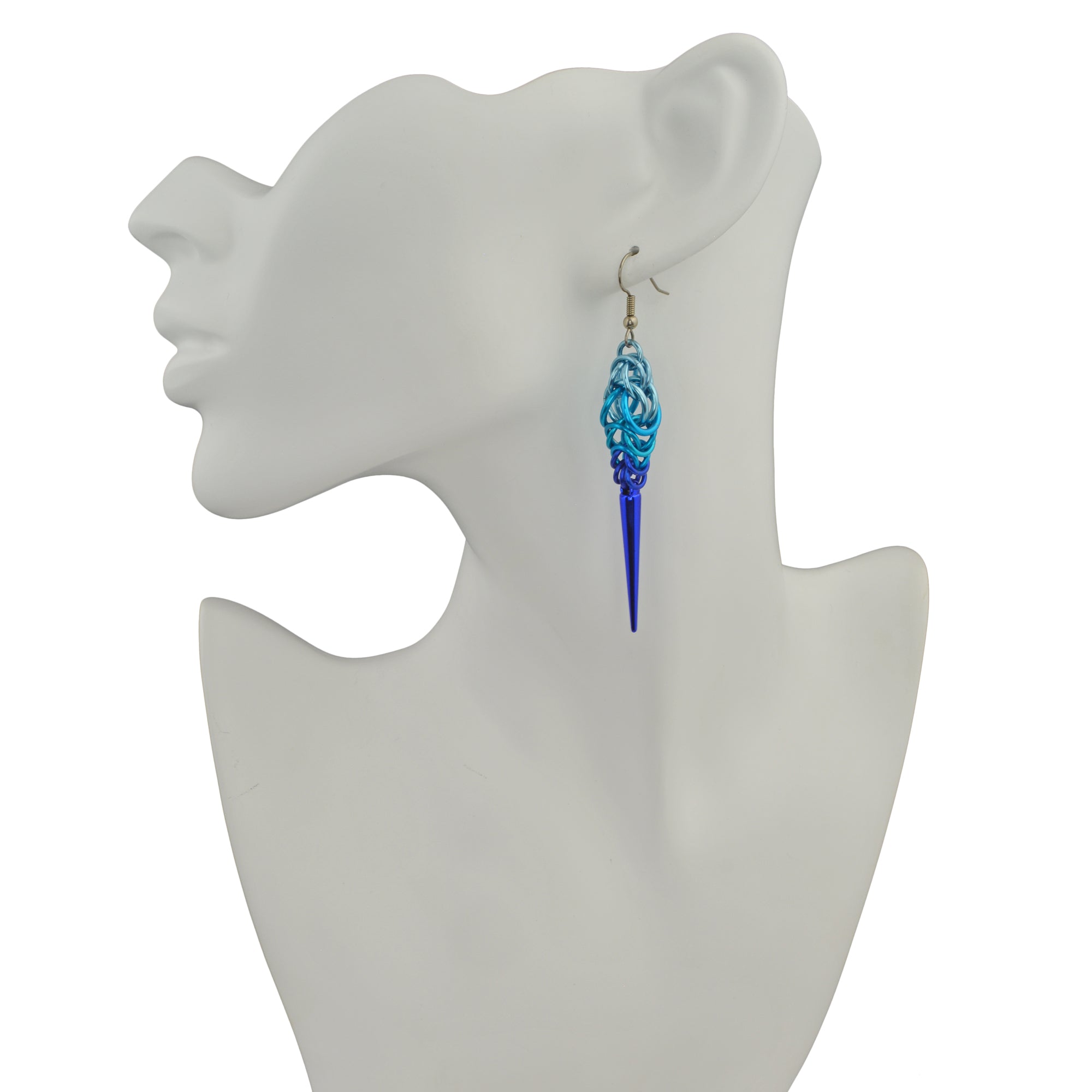 Spike Earrings - Blue Ombre (Chicago Blues Colorway)
