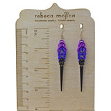Spike Earrings - Purple Goth