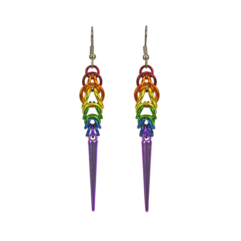 Pride Rainbow Sports Macramé Earrings