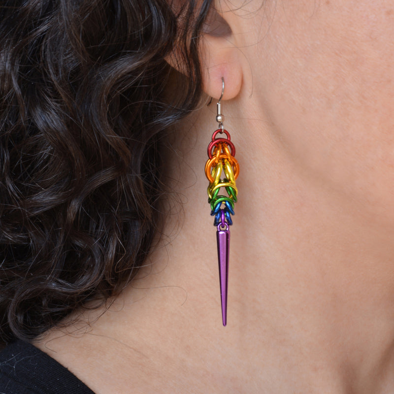 LGBTQ Rainbow Pride - Spike Earrings
