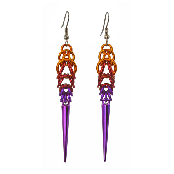 Spike Earrings - Sunset