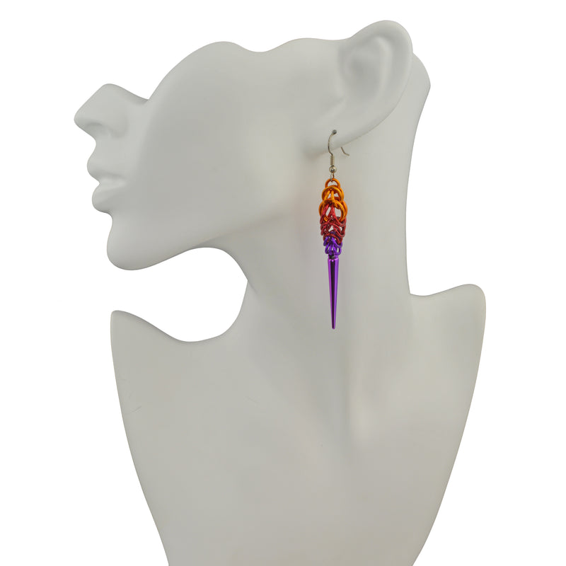 Spike Earrings - Sunset