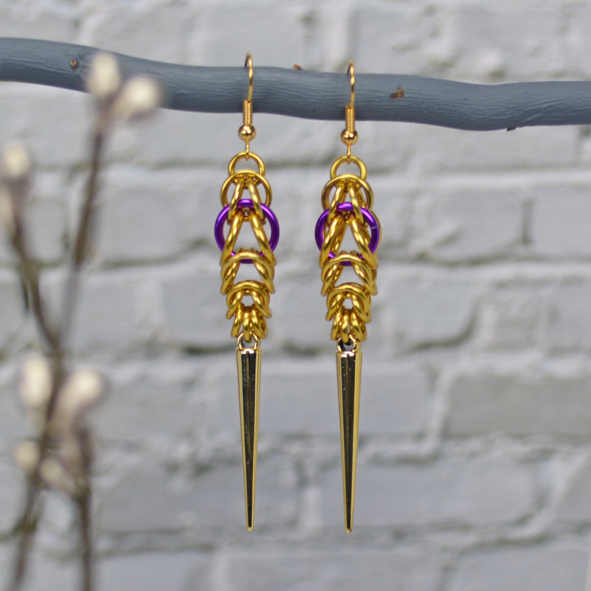 Intersex Pride - Spike Earrings