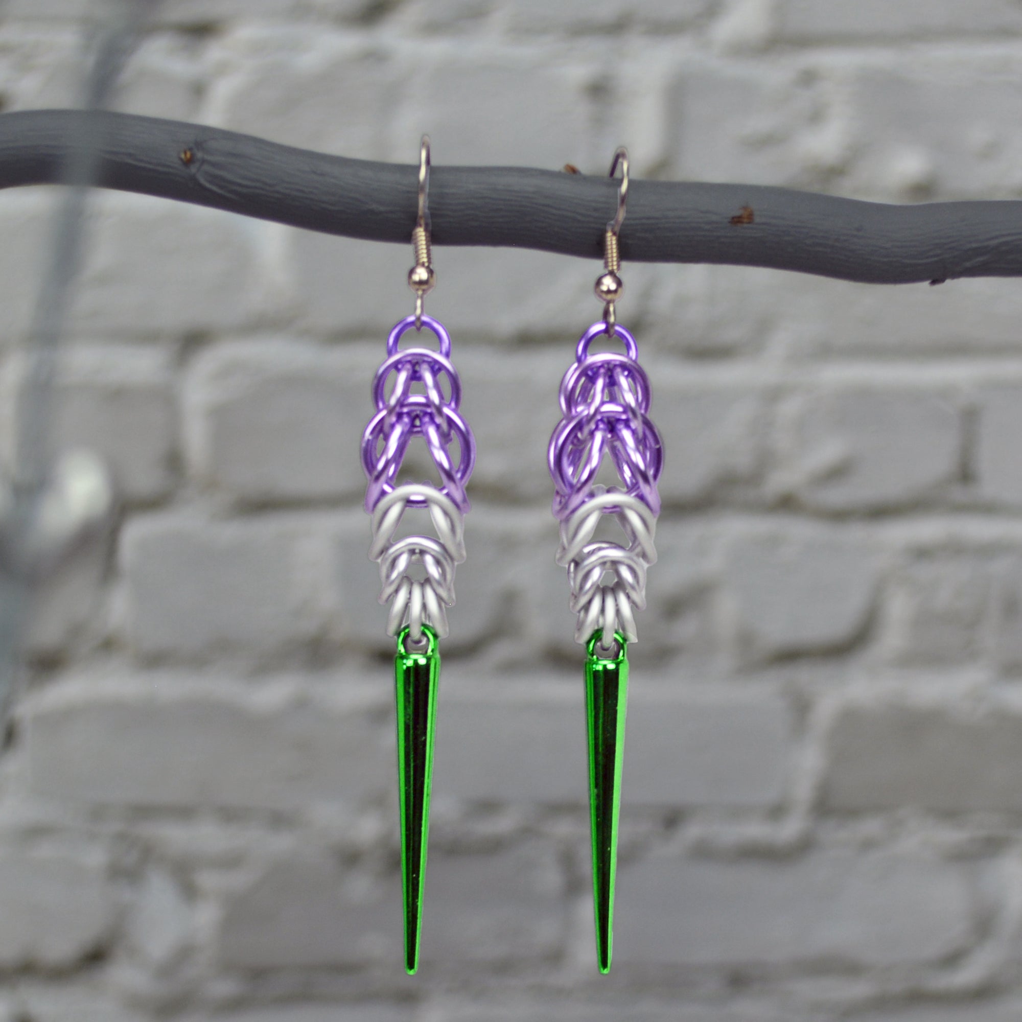 Genderqueer Pride - Spike Earrings
