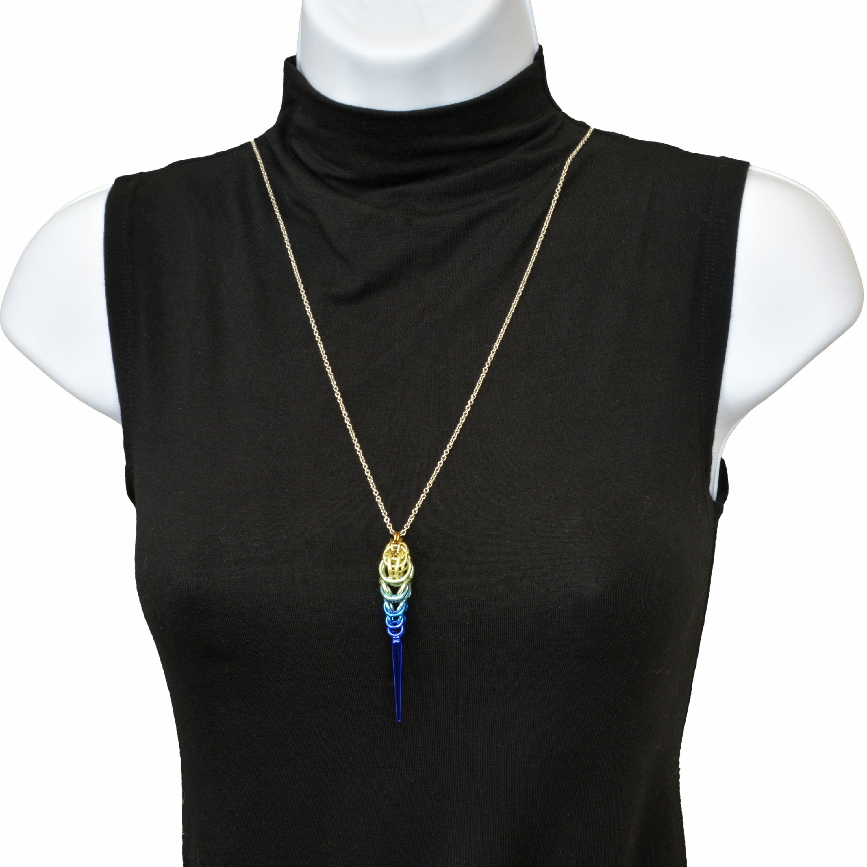 Spike Pendant - Rustic Blue