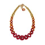 Knotted Graduated Necklace - FLAME Ombre