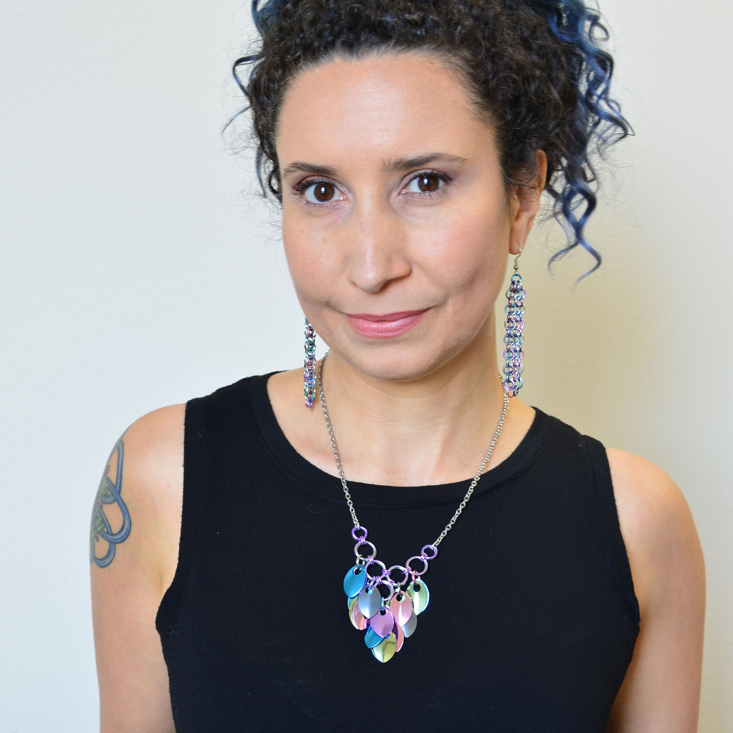 Cascading Leaves V Necklace - Cosmic Unicorn