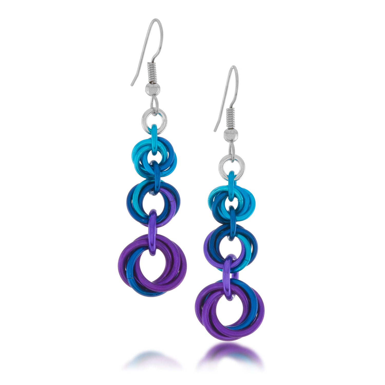 Knotted Graduated Earrings - Water